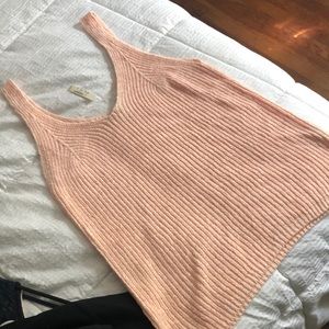 Madewell peach colored knitted tank top